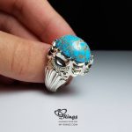 Original Neyshabury Turquoise With Handmade Silver Ring MR0005 - Image 2