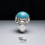 Original Neyshabury Turquoise With Handmade Silver Ring MR0005 - Image 4