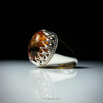 Natural Yellow Citrine with Handmade Silver Ring MR0012