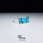 Original Neyshabury Turquoise With Handmade Silver Ring MR0035 - Image 2