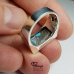 Original Neyshabury Turquoise With Handmade Silver Ring MR0035 - Image 4