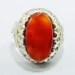 Red Yemeni Agate with Handmade Silver Ring MR0042
