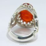 Red Yemeni Agate with Handmade Silver Ring MR0042 - Image 2