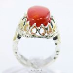 Red Yemeni Agate with Handmade Silver Ring MR0042 - Image 4