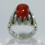 Red Yemeni Agate with Handmade Silver Ring MR0043