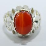 Red Yemeni Agate with Handmade Silver Ring MR0043
