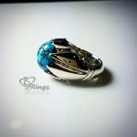 Original Neyshabury Firoza With Handmade Silver Ring