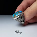 Original Neyshabury Feroza With Handmade Silver Ring MR0046 - Image 3