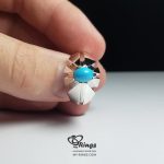 Original Neyshaburi Turquoise With Handmade Silver Ring MR0047 - Image 3