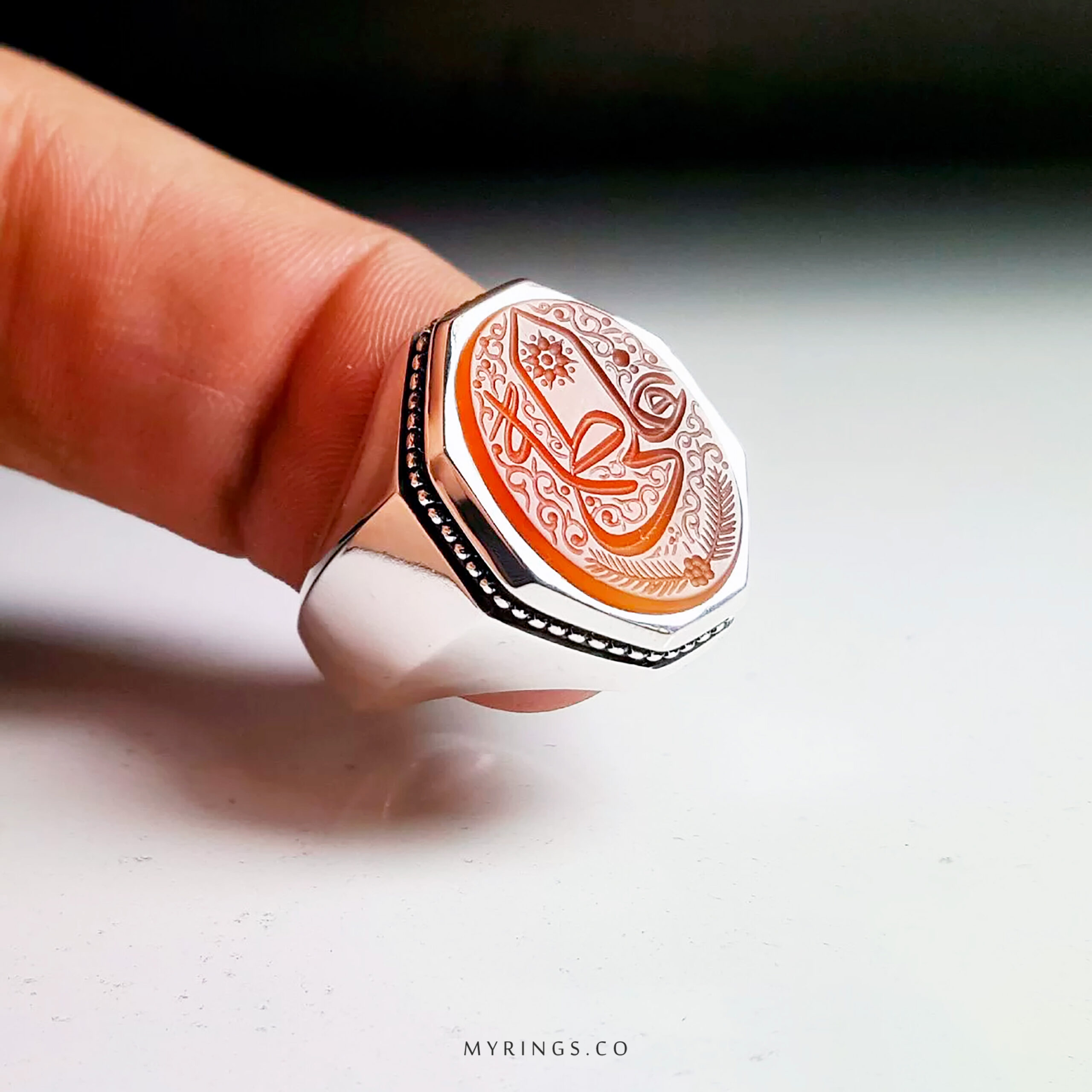 MR0059-Handmade-Silver-Ring-With-Original-Brown-Yemeni-Agate5 - Copy Handmade Silver Ring With Original Brown Yemeni Agate MR0059