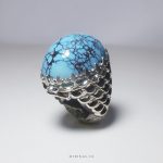 Very Exquisite Neyshabur Turquoise With First Class Handmade Silver Ring