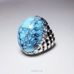 Very Exquisite Neyshabur Turquoise With First Class Handmade Silver Ring