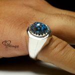 Original Neyshaburi Turquoise With Handmade Silver Ring MR0072 - Image 3