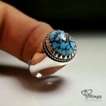 Original Nishapur Turquoise With Handmade Silver Ring