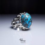 Nishapur Feroza With Handmade Silver Ring