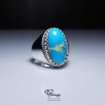 Exquisite Nayshaboor Feroza With Handmade Silver Ring