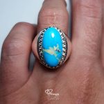 Exquisite Nayshaboor Feroza With Handmade Silver Ring MR0082 - Image 2