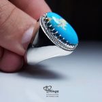 Exquisite Nayshaboor Feroza With Handmade Silver Ring MR0082 - Image 3