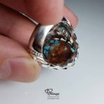 Exquisite Feroza With Handmade Silver Ring MR0083 - Image 5