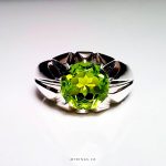 Original Peridot with Handmade Silver Ring MR0086