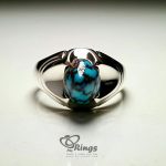 Original Shajar Feroze With Handmade Silver Ring