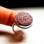 Handmade Silver Ring With Original Red Yemeni Agate MR0091