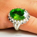 Natural Peridot with Handmade Silver Ring MR0096