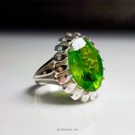 Natural Peridot with Handmade Silver Ring MR0096