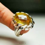 Original Yellow Citrine With Handmade Silver Ring MR0098