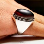 Handmade Silver 925 Ring With Natural Aqeeq MR0099