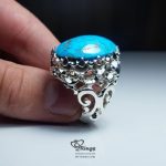 Nishapur Turquoise With Handmade Silver 925 Ring MR0101 - Image 5