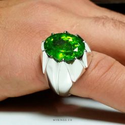 Original Peridot with Handmade Silver Ring MR0102