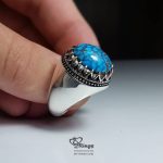 Unique Neyshaburi Turquoise With Handmade Silver 925 Ring MR0106 - Image 2