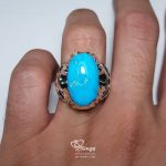Natural Neyshaburi Firoza With Silver 925 Ring MR0109 - Image 2