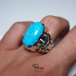 Natural Neyshaburi Firoza With Silver 925 Ring MR0109 - Image 4