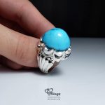 Unique Natural Turquoise With Silver 925 Ring MR0112 - Image 3