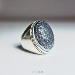 Hadid Sini Stone with Handmade Silver Ring MR0115