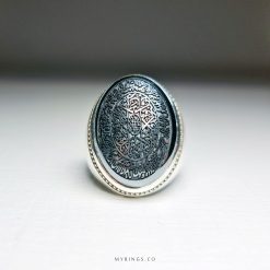 Hadid Sini Stone with Handmade Silver Ring MR0115