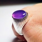 Unique Purple Yemeni Agate with Handmade Silver Ring MR0117