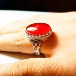 Handmade Silver 925 Ring With Original Red Yamani Aqeeq MR0122 - Image 2