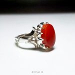 Handmade Silver 925 Ring With Red Yamani Agate MR0126