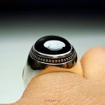 Black Yemeni Aqeeq And Handmade Silver Ring MR0131