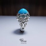 Nishapur Turquoise With Handmade Silver Ring