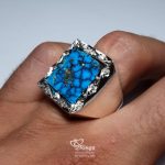 Natural Turquoise With Handmade Silver Ring