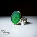 Natural Orange Agate With Silver 925 Ring