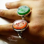Natural Orange Agate With Silver 925 Ring