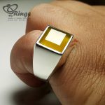 Natural Yellow Aqeeq With Silver 925 Ring