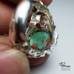 Blue Green Nishapur Firoz And Handmade Silver 925 Ring