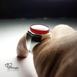 Red Yemeni Agate With Silver 925 Ring