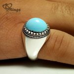Exquisite Kerman Firoza And Handmade Silver 925 Ring